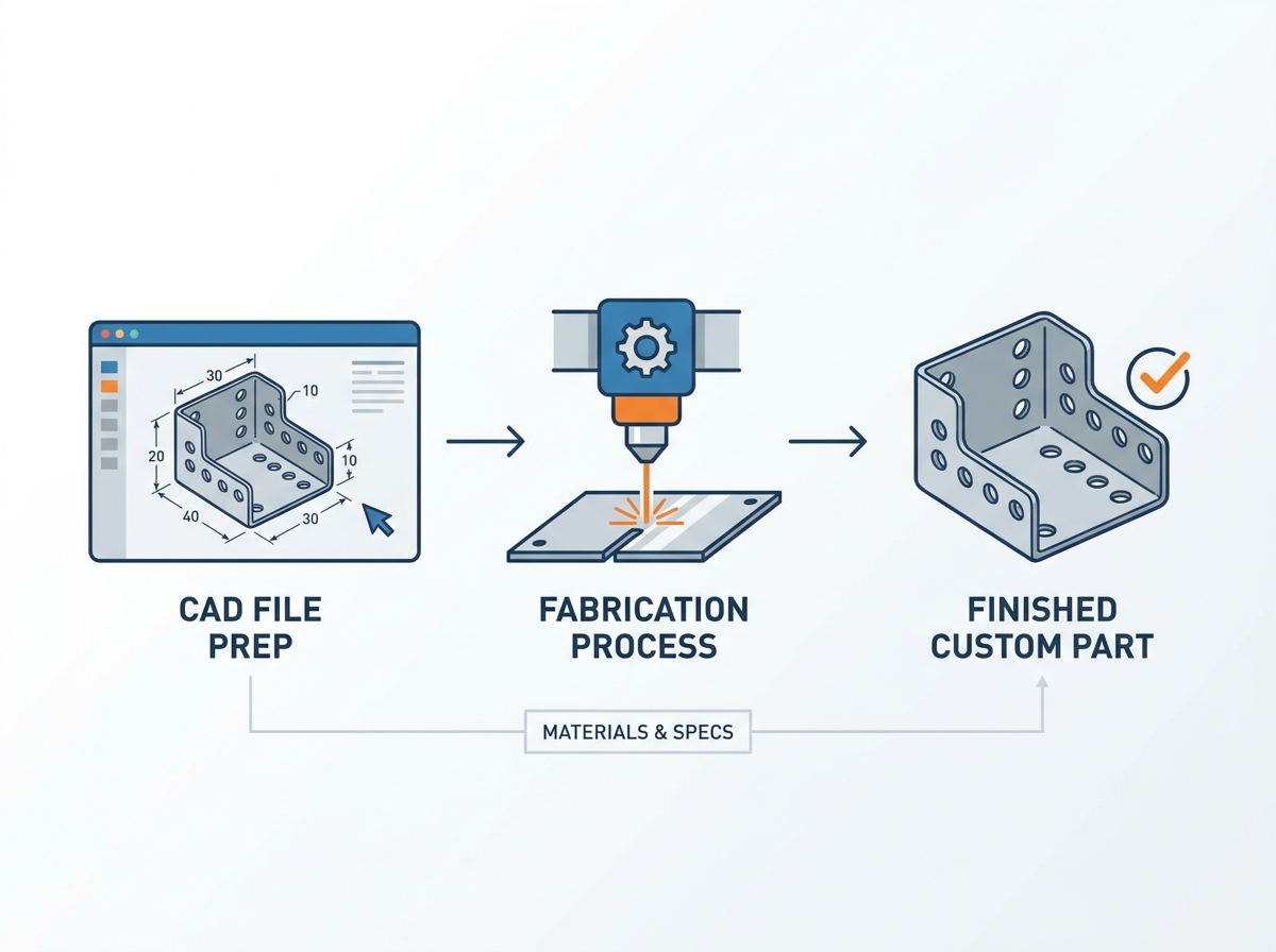 custom sheet metal fabrication CAD preparation