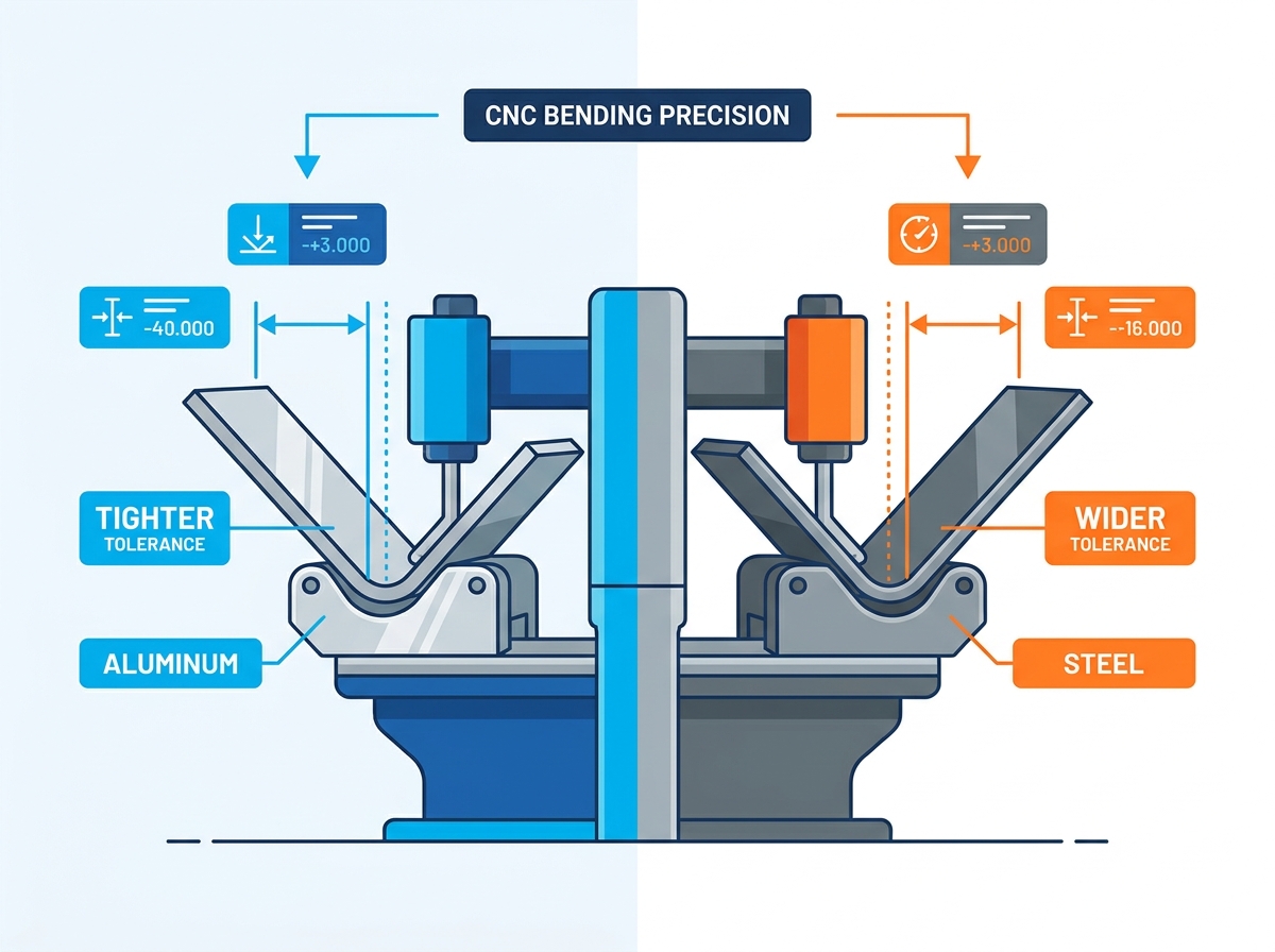 CNC Bending Tolerances on Aluminum and Steel Parts
